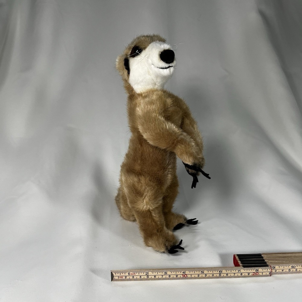 1989 Determined Productions Meerkat Plush Realistic Stuffed Animal Toy 14 in